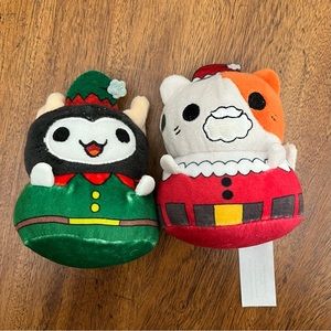 2 Kleptocats Funko Mystery Minis Christmas series Santa & Elf cats